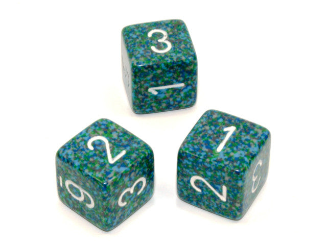 Chessex D6 Dice Speckled Polyhedral Sea d6