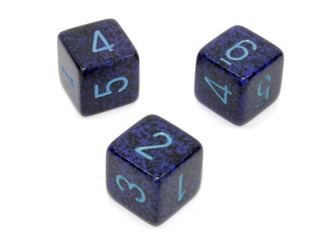 Chessex D6 Dice Speckled Polyhedral Cobalt d6