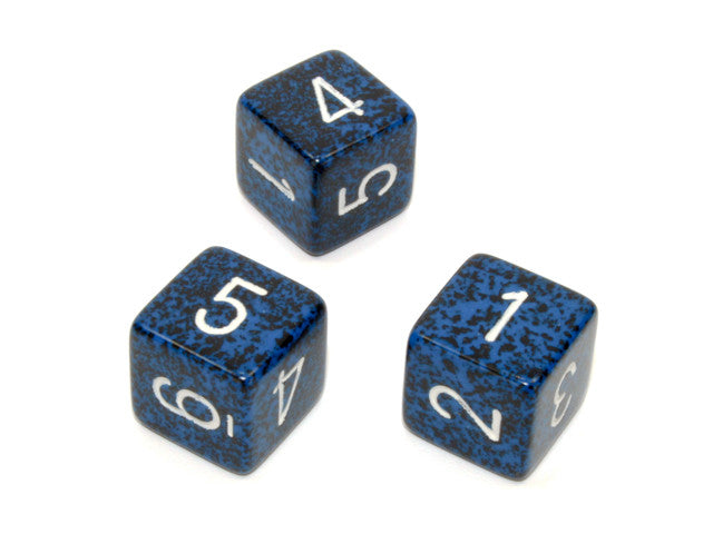 Chessex D6 Dice Speckled Polyhedral Stealth d6