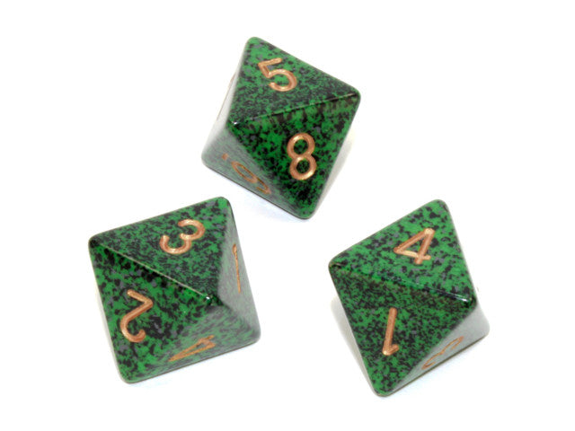 Chessex D8 Dice Speckled Polyhedral Golden Recon d8