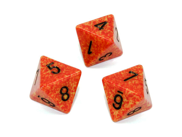 Chessex D8 Dice Speckled Polyhedral Fire d8