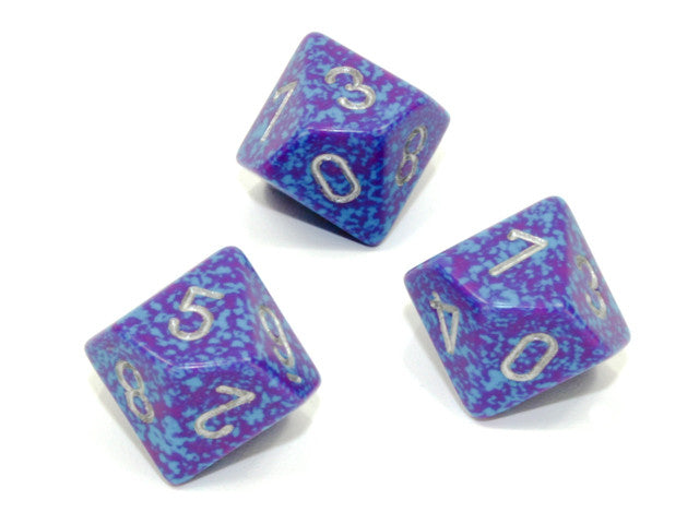 Chessex D10 Dice Speckled Polyhedral Silver Tetra d10