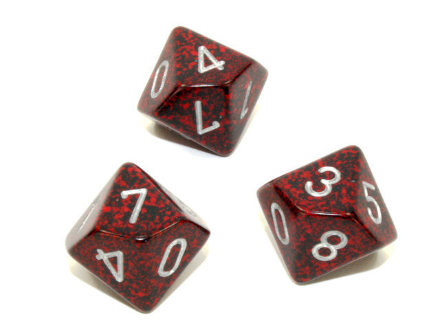Chessex D10 Dice Speckled Polyhedral Silver Volcano d10