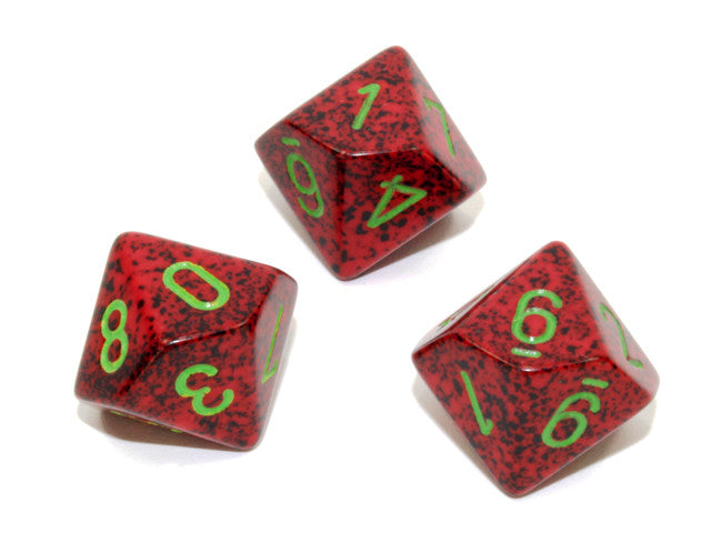 Chessex D10 Dice Speckled Polyhedral Strawberry d10