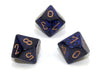 Chessex D10 Dice Speckled Polyhedral Golden Cobalt d10