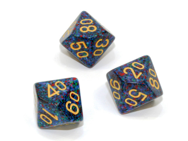 Chessex Tens 10 Dice Speckled Polyhedral Twilight Tens 10