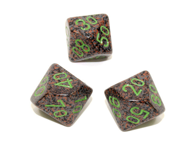 Chessex Tens 10 Dice Speckled Polyhedral Earth Tens 10