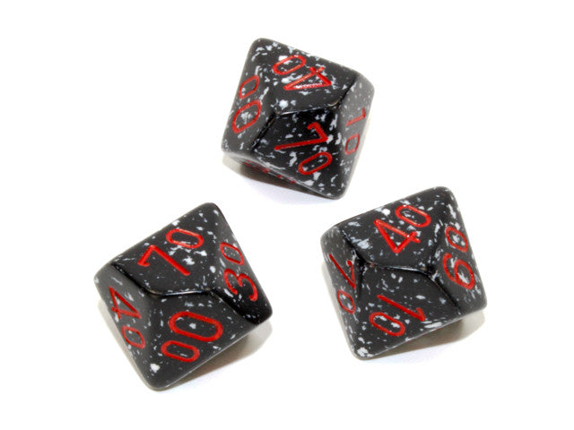 Chessex Tens 10 Dice Speckled Polyhedral Space Tens 10