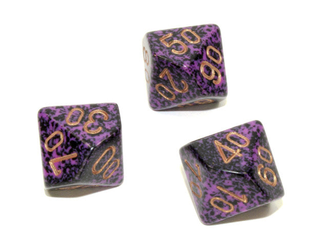 Chessex Tens 10 Dice Speckled Polyhedral Hurricane Tens 10