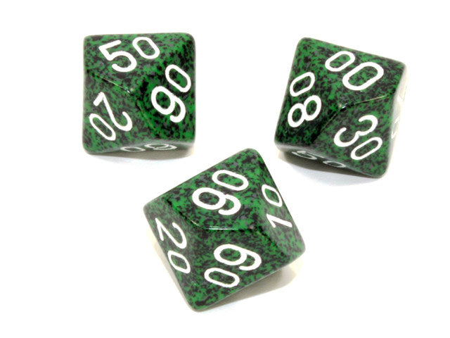 Chessex Tens 10 Dice Speckled Polyhedral Recon Tens 10