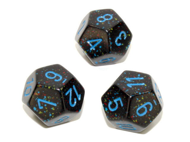 Chessex D12 Dice Speckled Polyhedral Blue Stars d12