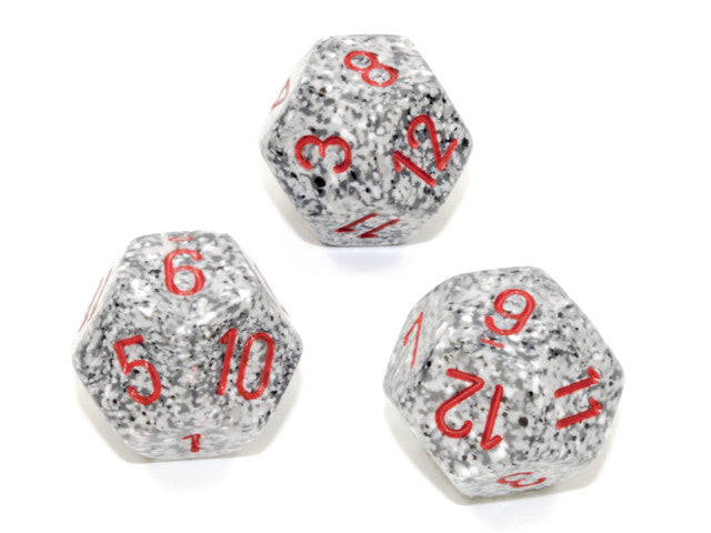Chessex D12 Dice Speckled Polyhedral Granite d12