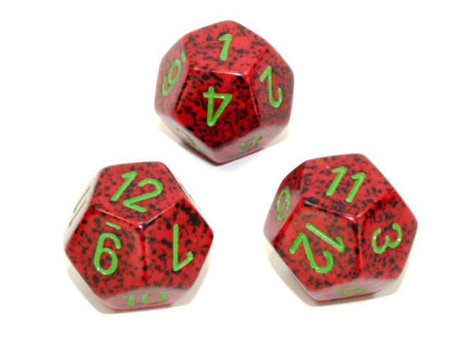 Chessex D12 Dice Speckled Polyhedral Strawberry d12