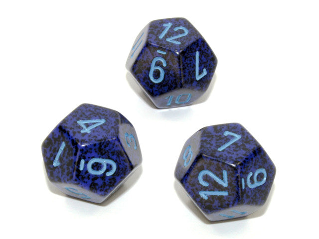 Chessex D12 Dice Speckled Polyhedral Cobalt d12