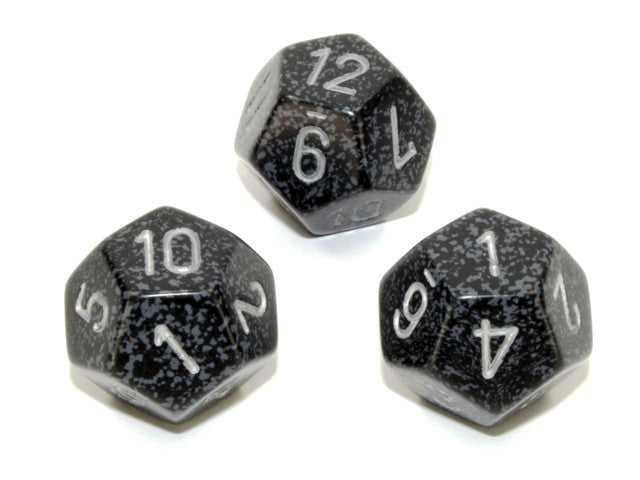 Chessex D12 Dice Speckled Polyhedral Ninja d12