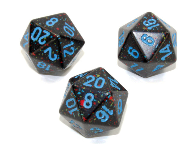 Chessex D20 Dice Speckled Polyhedral Blue Stars d20