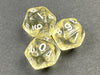 Chessex D20 Dice Translucent Polyhedral Clear/white d20 (#ed 0-9 Twice)