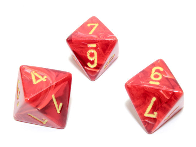 Chessex D8 Dice Vortex Polyhedral Red/yellow d8