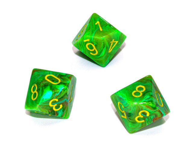 Chessex D10 Dice Vortex Polyhedral Slime/yellow d10