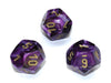Chessex D12 Dice Vortex Polyhedral Purple/gold d12