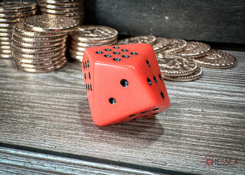 Chessex D10 Dice Opaque Polyhedral w/pips Orange/black d10