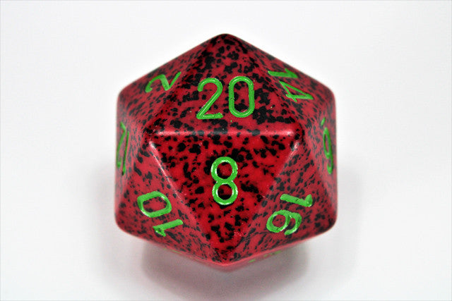 Chessex D20 Dice Speckled 34mm Strawberry d20