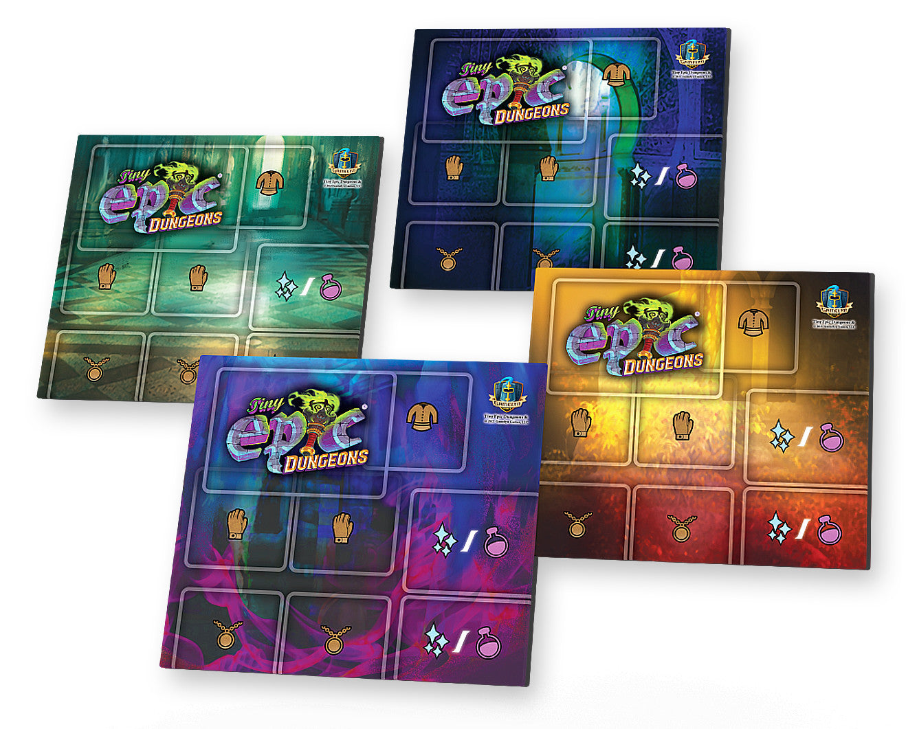 Tiny Epic Dungeons 4 Pack Player Game Mats